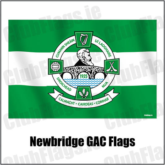 Newbridge GAC Flags with the verified club crest and colours, Derry GAA - ClubFlags.ie