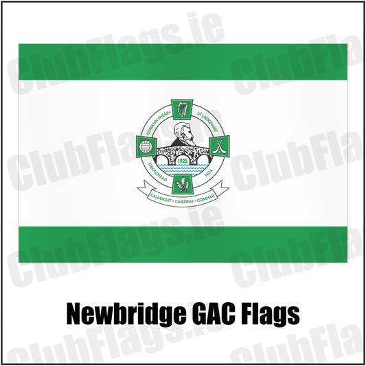 Newbridge GAC Flags with the club crest and colours, Derry GAA - ClubFlags.ie