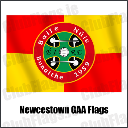 Newcestown GAA Flags with the club crest and colours, Cork GAA - ClubFlags.ie