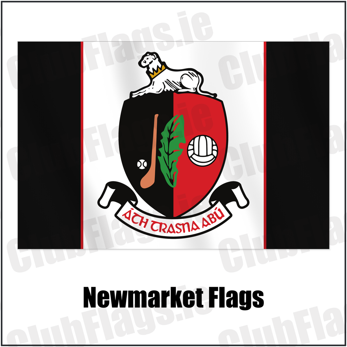Newmarket Flags with the verified club crest and colours, Cork GAA - ClubFlags.ie