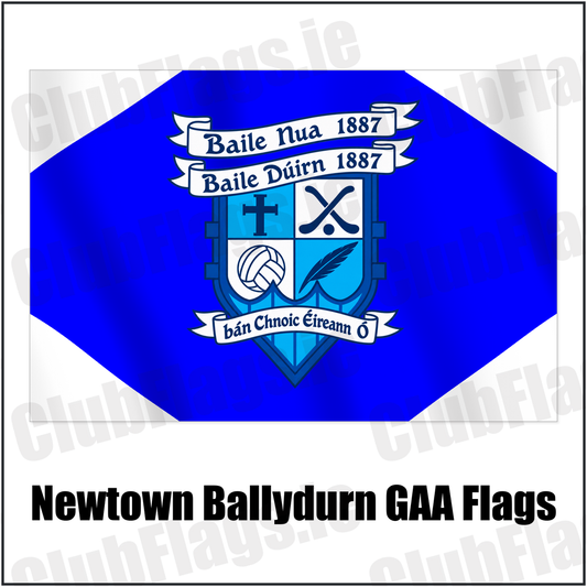 Newtown Ballydurn GAA Flags with the club crest and colours, Waterford GAA - ClubFlags.ie
