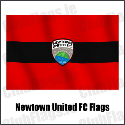 Newtown United FC Flags with the club crest and colours, Meath Football - ClubFlags.ie