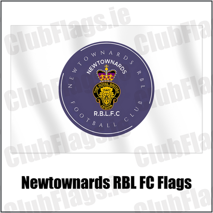 Newtownards RBL FC Flags with the club crest and colours, Down Football - ClubFlags.ie