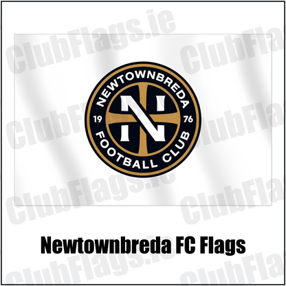 Newtownbreda FC Flags with the club crest and colours, Down Football - ClubFlags.ie