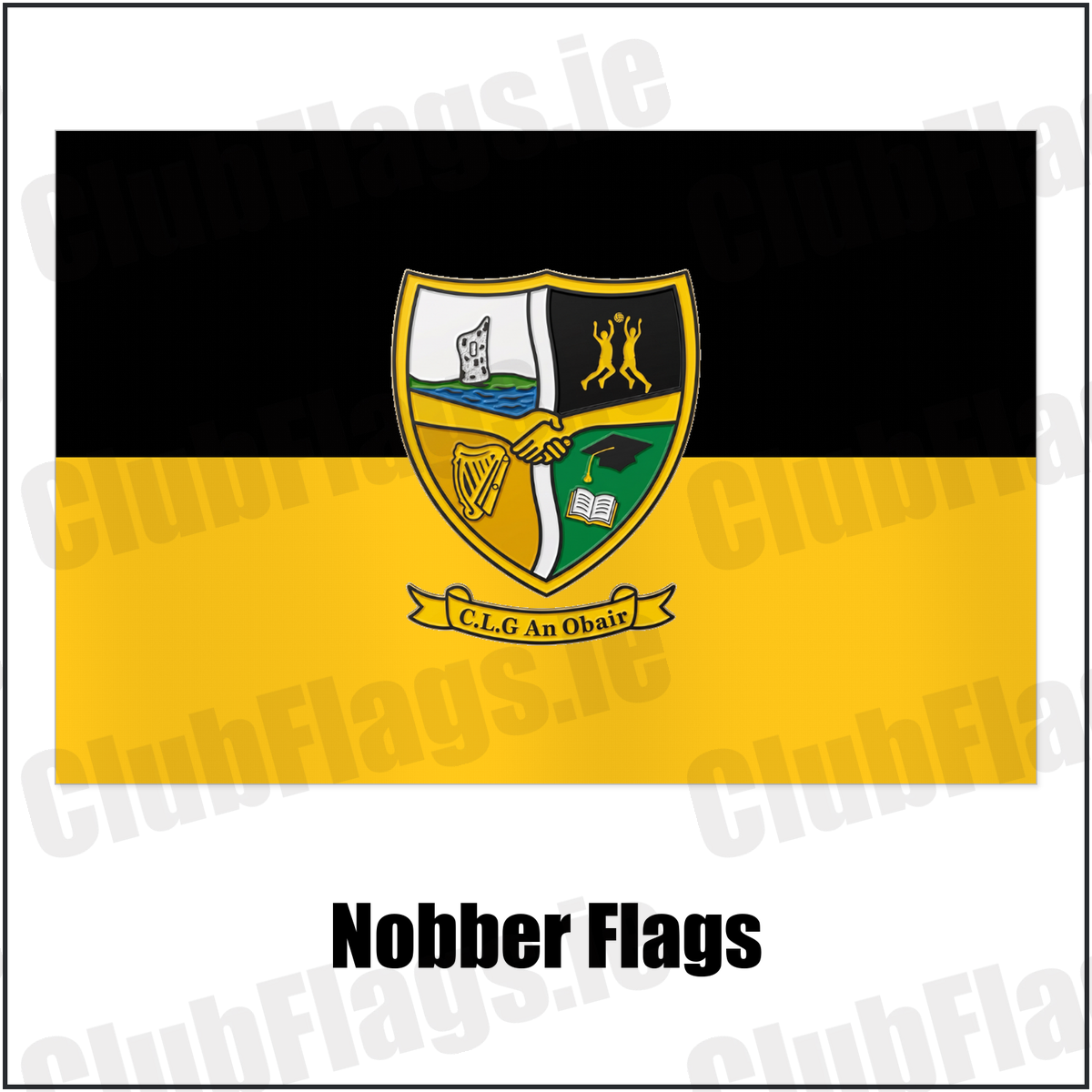 Nobber Flags with the club crest and colours, Meath GAA - ClubFlags.ie