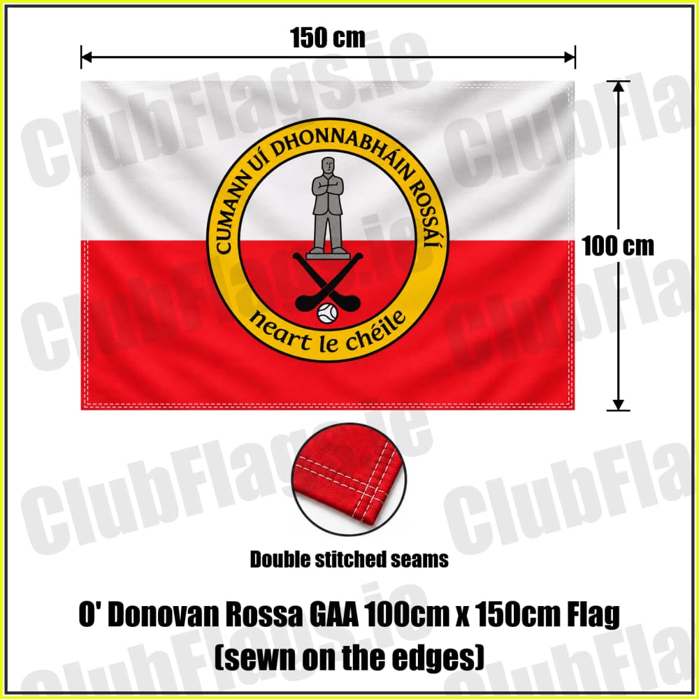 O’ Donovan Rossa GAA 100cm x 150cm Flag (sewn on the edges) - ClubFlags.ie