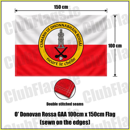 O’ Donovan Rossa GAA 100cm x 150cm Flag (sewn on the edges) - ClubFlags.ie