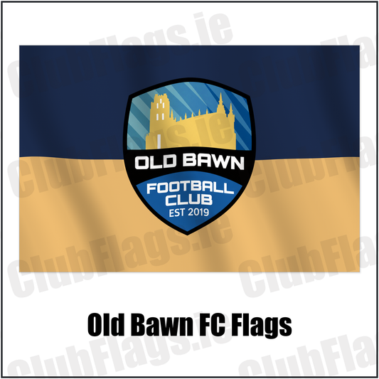 Old Bawn FC Flags with the verified club crest and colours, Dublin Football - ClubFlags.ie