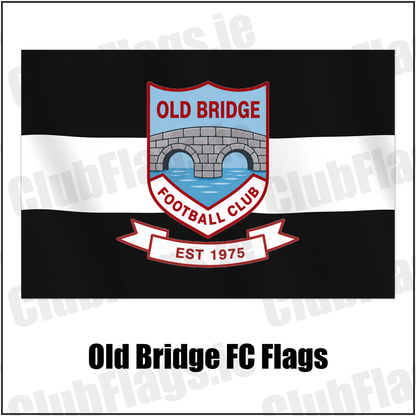 Old Bridge FC Flags with the club crest and colours, Tipperary Football - ClubFlags.ie