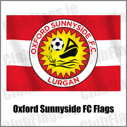 Oxford Sunnyside FC Flags with the club crest and colours, Armagh Football - ClubFlags.ie