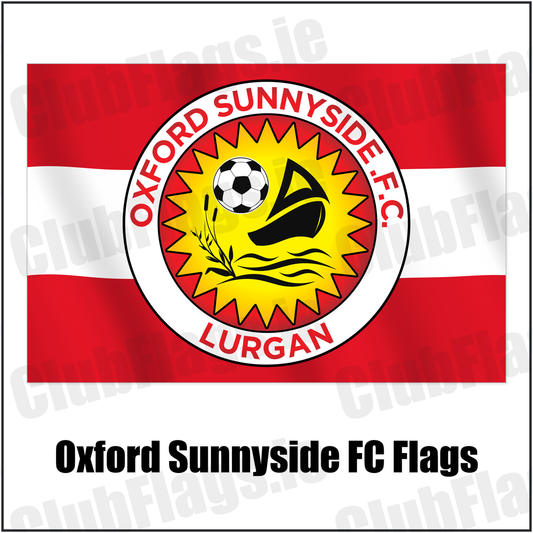 Oxford Sunnyside FC Flags with the club crest and colours, Armagh Football - ClubFlags.ie