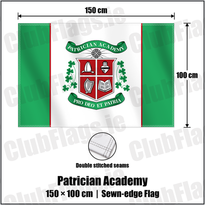 Patrician Academy 100cm x 150cm Flag (sewn on the edges) with the club crest and colours, Cork GAA - ClubFlags.ie
