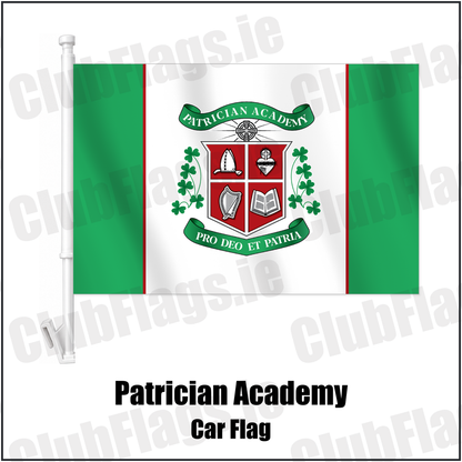 Patrician Academy Car Flag with the club crest and colours, Cork GAA - ClubFlags.ie
