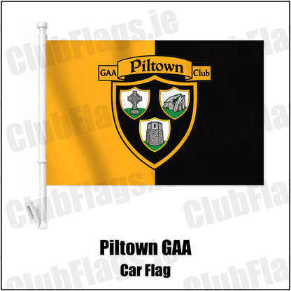 Piltown GAA Car Flag with the verified club crest and colours, Kilkenny GAA - ClubFlags.ie