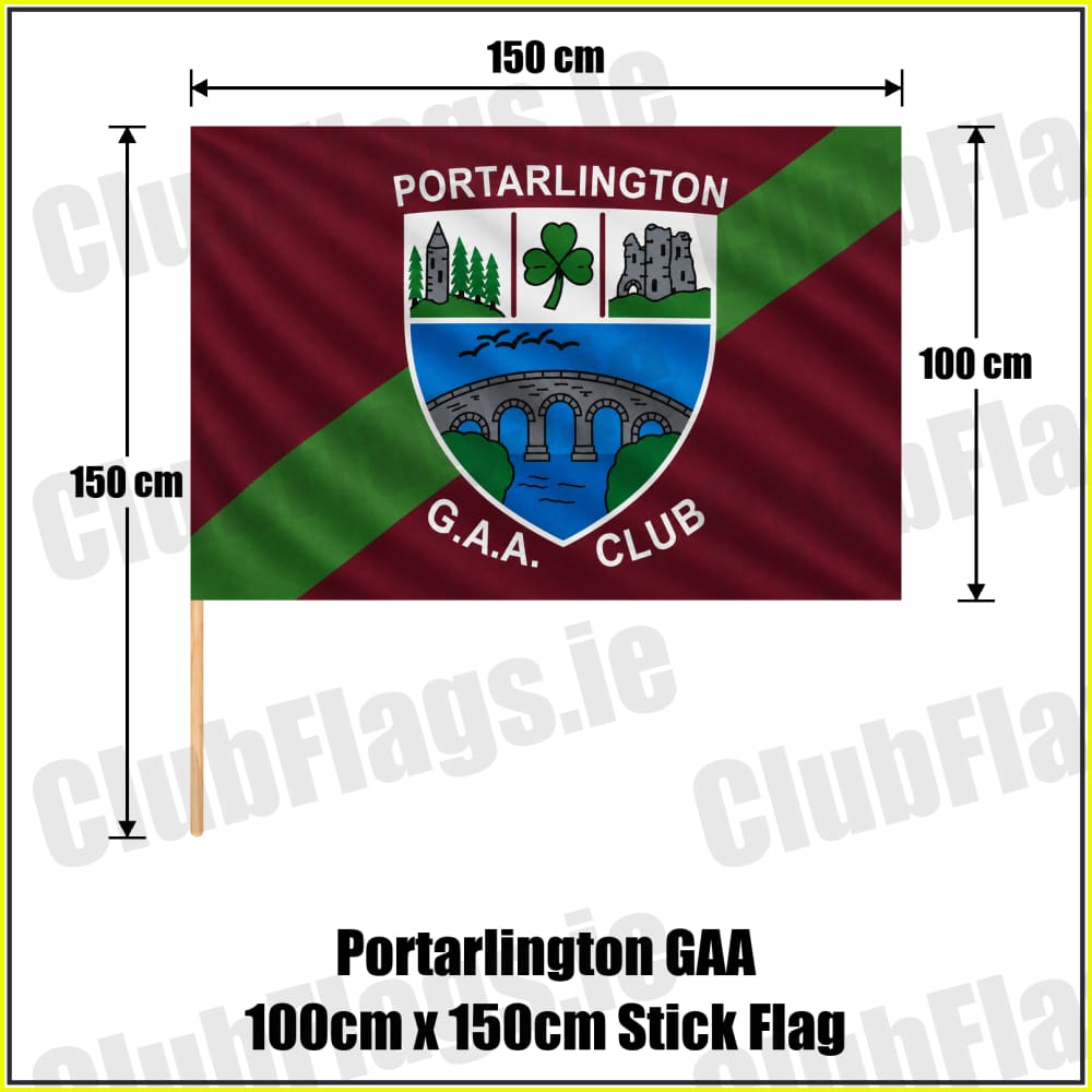 Portarlington GAA 100cm x 150cm Stick Flag - ClubFlags.ie