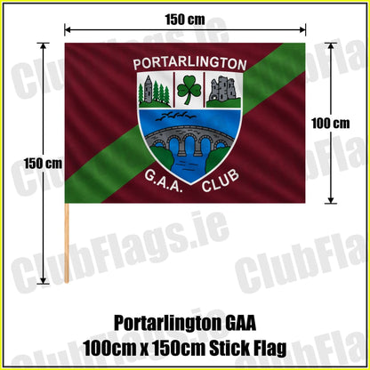 Portarlington GAA 100cm x 150cm Stick Flag - ClubFlags.ie