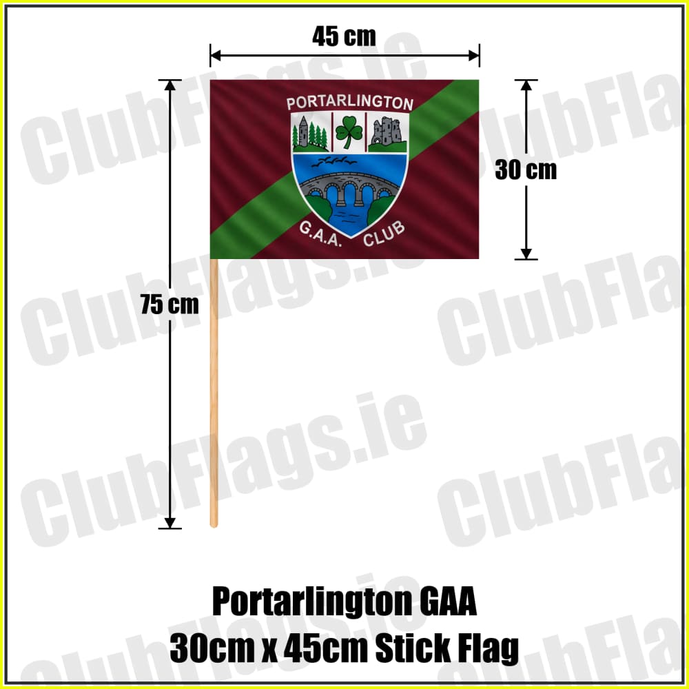 Portarlington GAA 30cm x 45cm Stick Flag - ClubFlags.ie