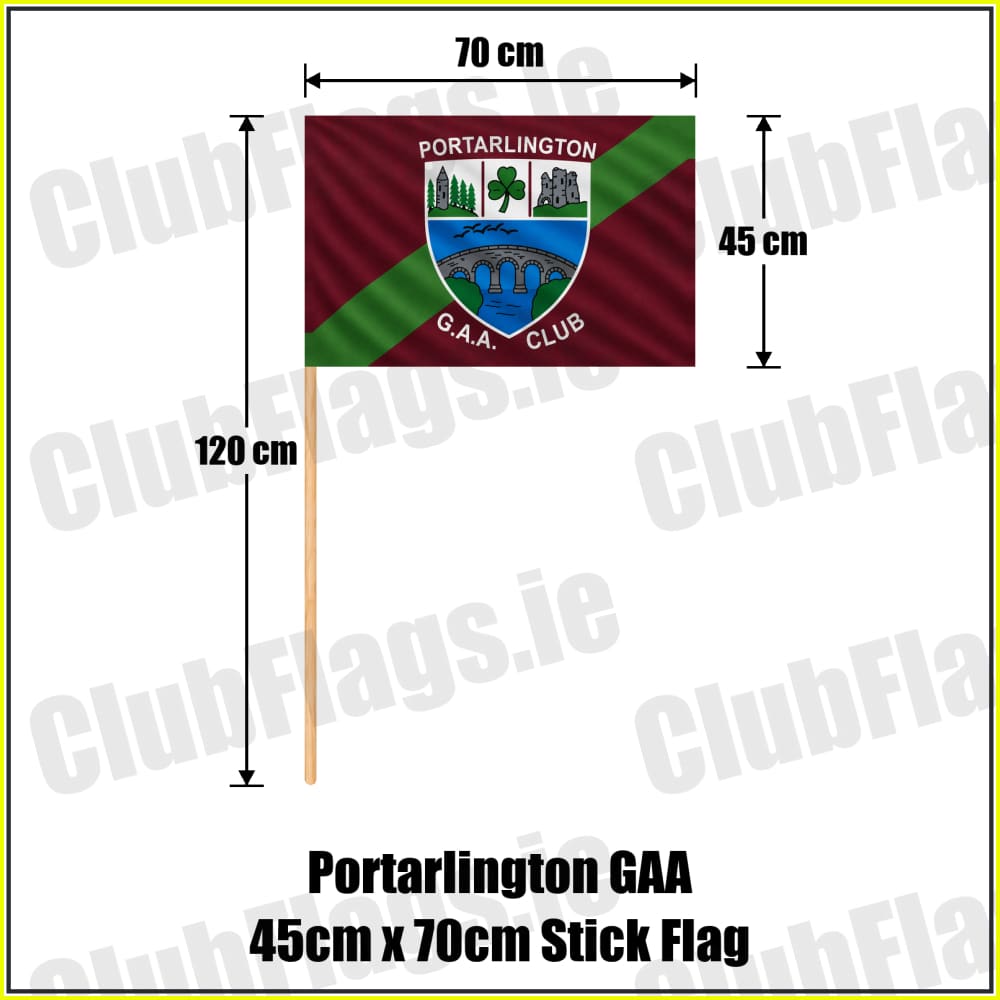 Portarlington GAA 45cm x 70cm Stick Flag - ClubFlags.ie