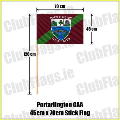 Portarlington GAA 45cm x 70cm Stick Flag - ClubFlags.ie