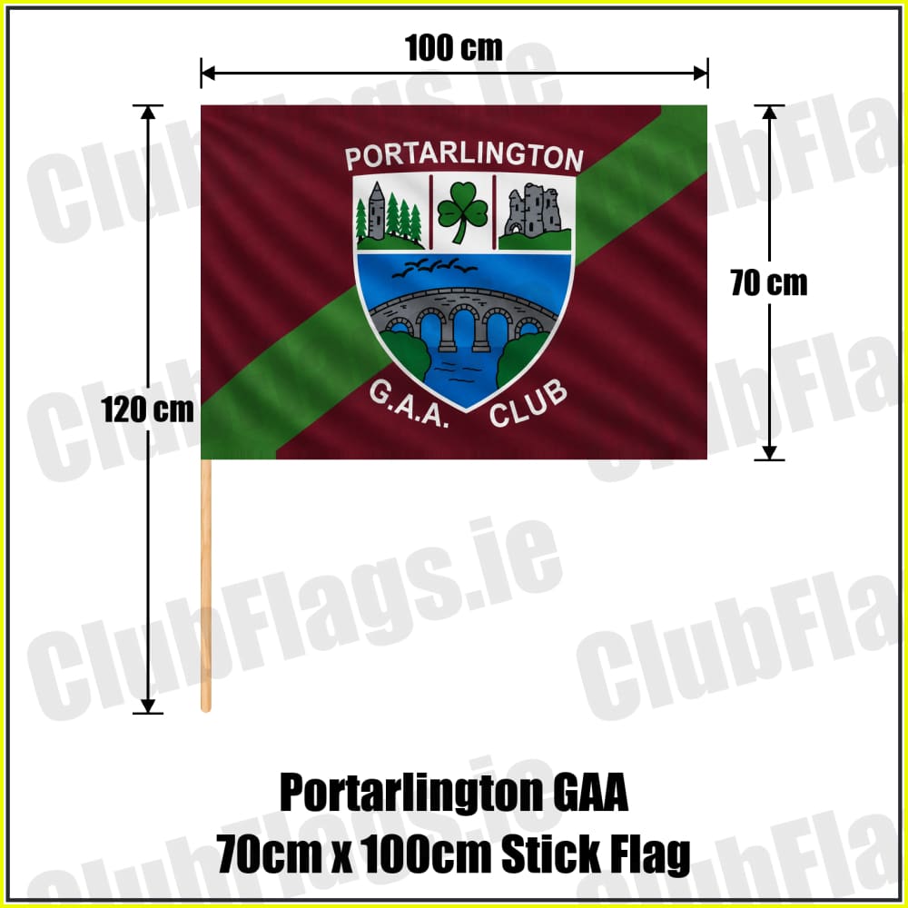 Portarlington GAA 70cm x 100cm Stick Flag - ClubFlags.ie