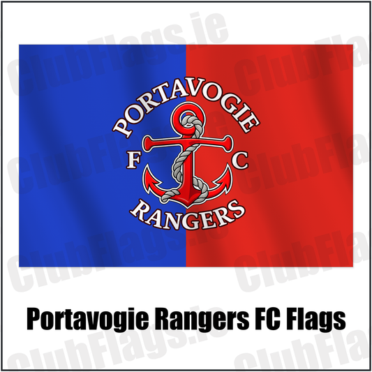 Portavogie Rangers FC Flags with the verified club crest and colours, Down Football - ClubFlags.ie