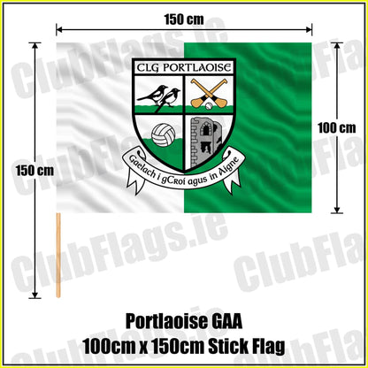 Portlaoise GAA 100cm x 150cm Stick Flag - ClubFlags.ie