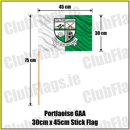 Portlaoise GAA 30cm x 45cm Stick Flag - ClubFlags.ie