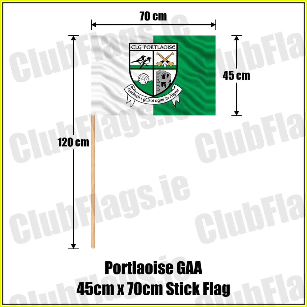 Portlaoise GAA 45cm x 70cm Stick Flag - ClubFlags.ie