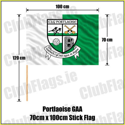 Portlaoise GAA 70cm x 100cm Stick Flag - ClubFlags.ie