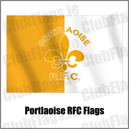 Portlaoise RFC Flags with the verified club crest and colours, Laois Rugby - ClubFlags.ie