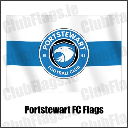 Portstewart FC Flags with the club crest and colours, Derry Football - ClubFlags.ie