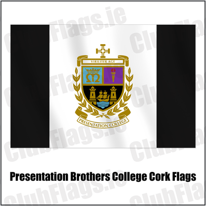 Presentation Brothers College Cork Flags with the club crest and colours, Cork Rugby - ClubFlags.ie
