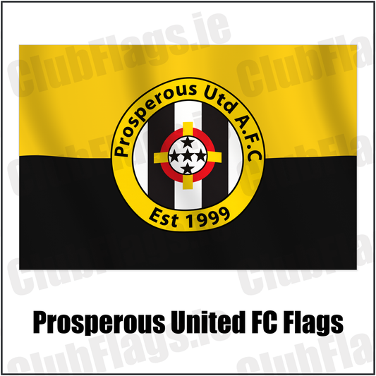 Prosperous United FC Flags with the verified club crest and colours, Kildare Football - ClubFlags.ie