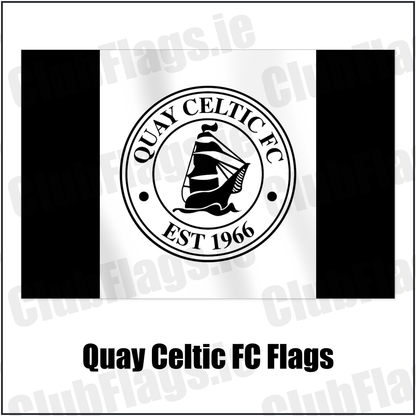 Quay Celtic FC Flags with the club crest and colours, Louth Football - ClubFlags.ie