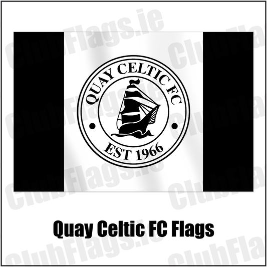 Quay Celtic FC Flags with the club crest and colours, Louth Football - ClubFlags.ie