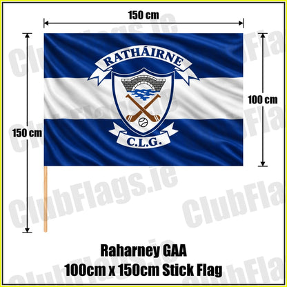 Raharney GAA 100cm x 150cm Stick Flag - ClubFlags.ie