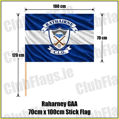 Raharney GAA 70cm x 100cm Stick Flag - ClubFlags.ie