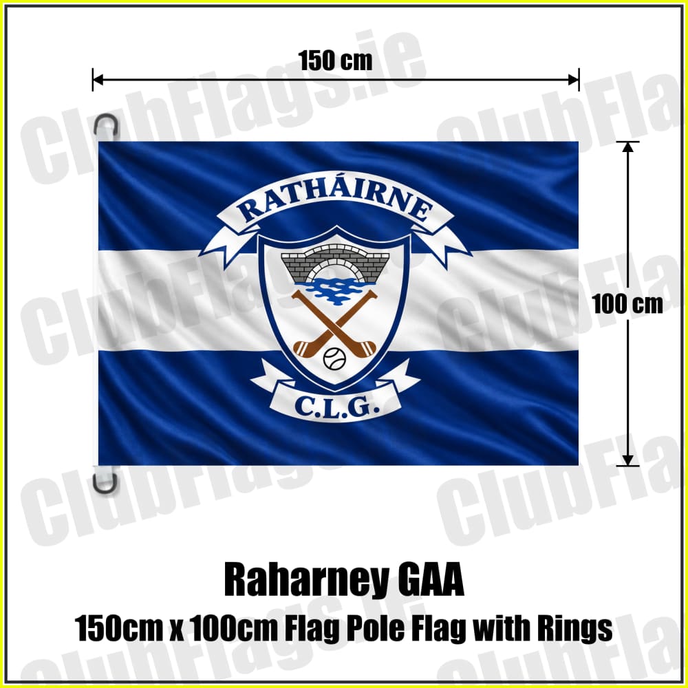 Raharney GAA 150cm x 100cm Flag Pole Flag with Rings - ClubFlags.ie