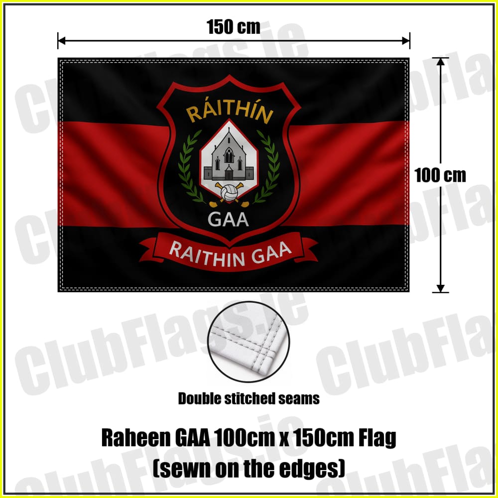 Raheen GAA 100cm x 150cm Flag (sewn on the edges) - ClubFlags.ie