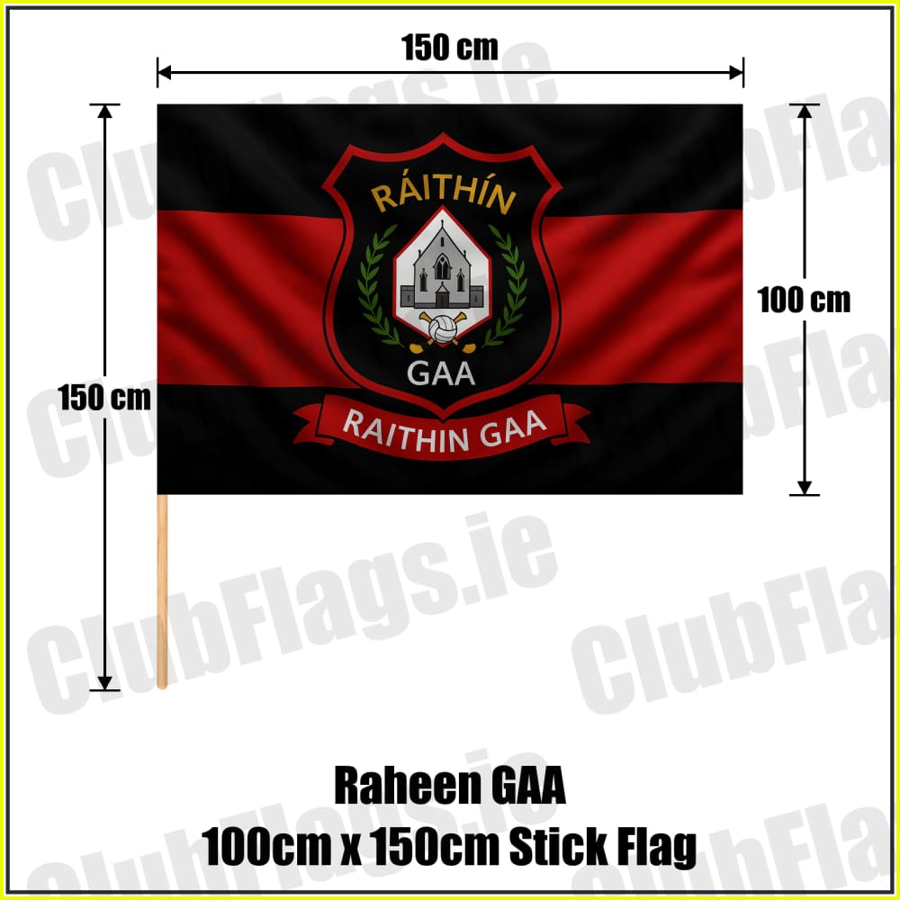 Raheen GAA 100cm x 150cm Stick Flag - ClubFlags.ie