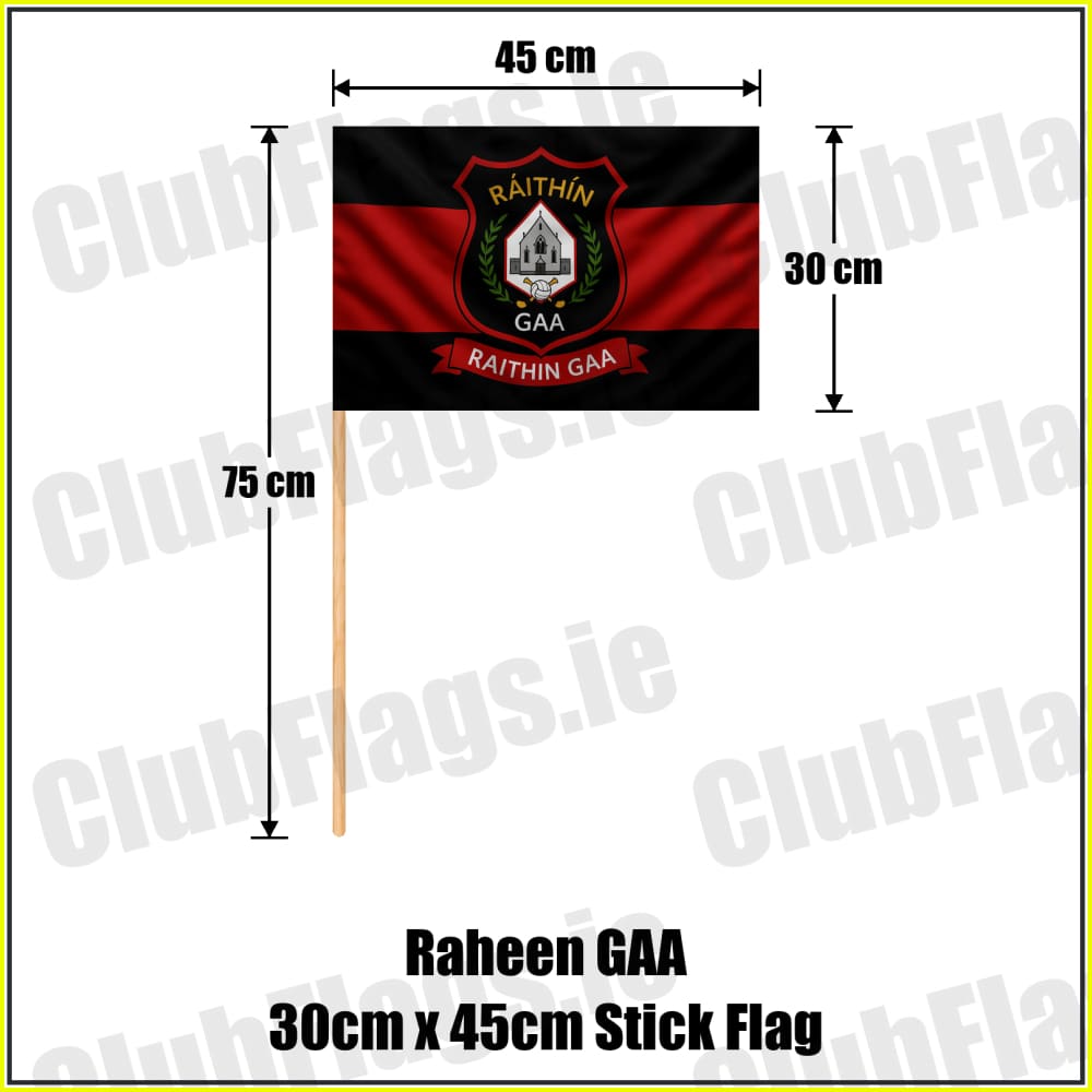 Raheen GAA 30cm x 45cm Stick Flag - ClubFlags.ie