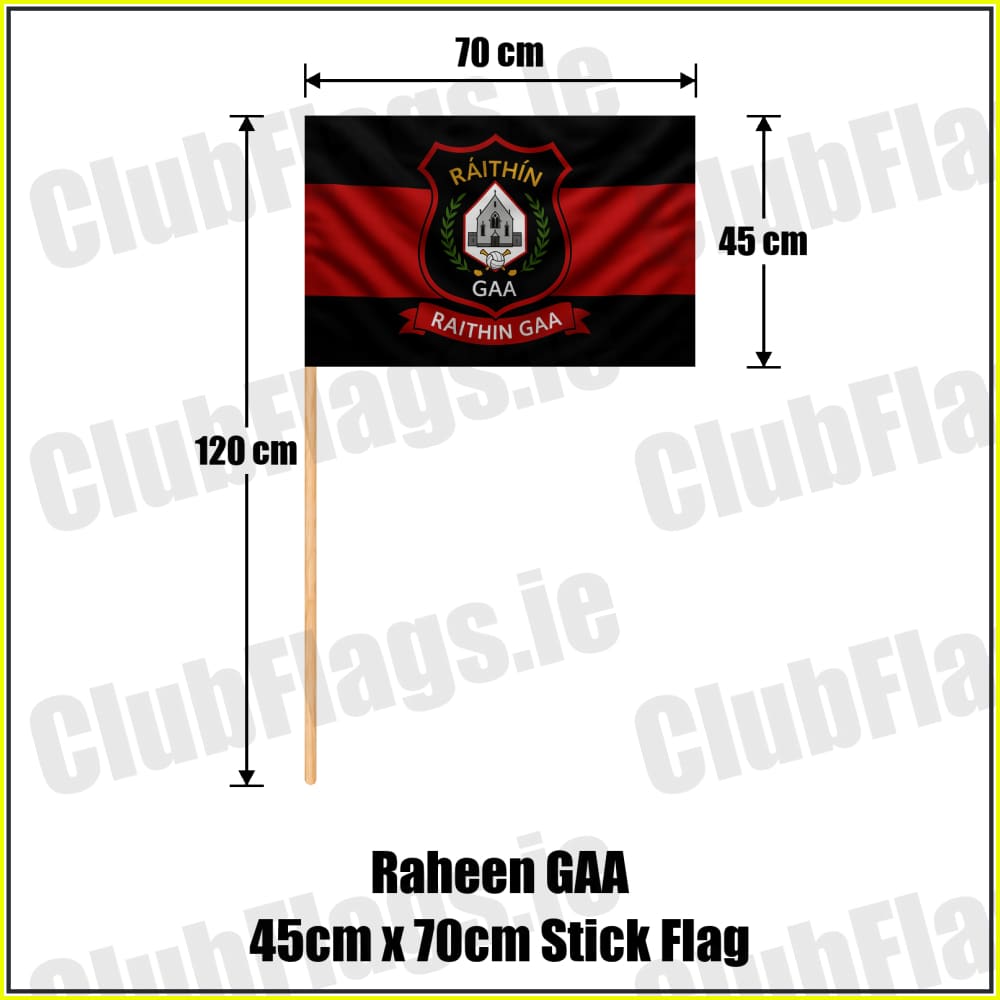 Raheen GAA 45cm x 70cm Stick Flag - ClubFlags.ie
