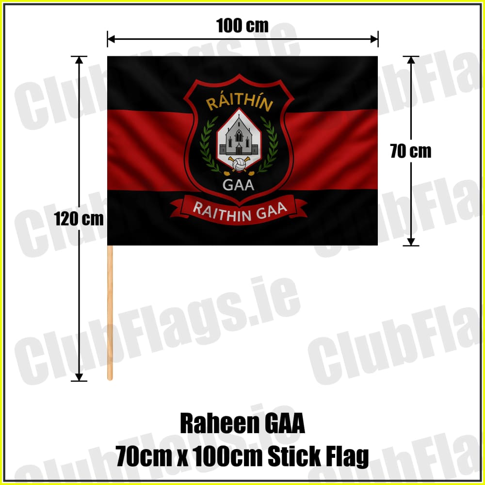 Raheen GAA 70cm x 100cm Stick Flag - ClubFlags.ie