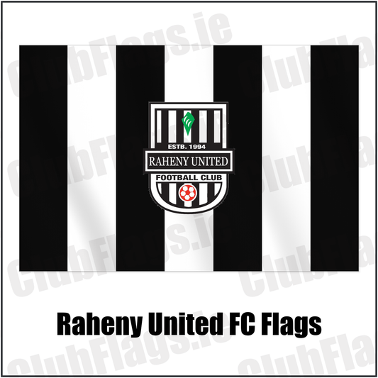 Raheny United FC Flags with the club crest and colours, Dublin Football - ClubFlags.ie