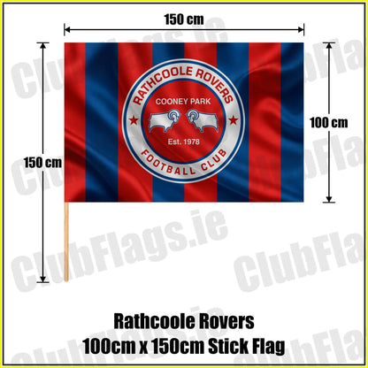 Rathcoole Rovers 100cm x 150cm Stick Flag - ClubFlags.ie