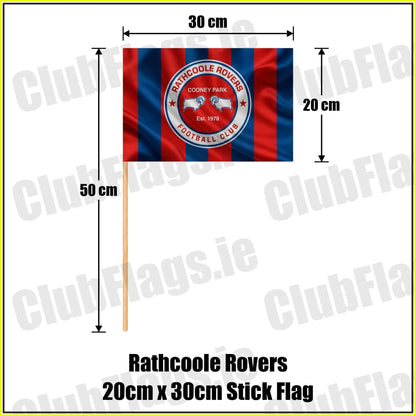 Rathcoole Rovers 20cm x 30cm Stick Flag - ClubFlags.ie
