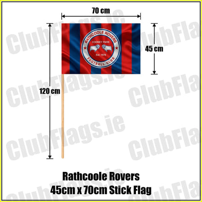 Rathcoole Rovers 45cm x 70cm Stick Flag - ClubFlags.ie