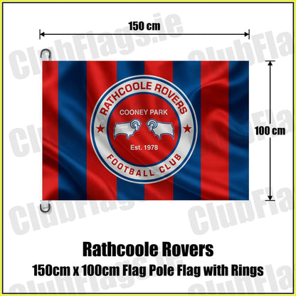 Rathcoole Rovers 150cm x 100cm Flag Pole Flag with Rings - ClubFlags.ie