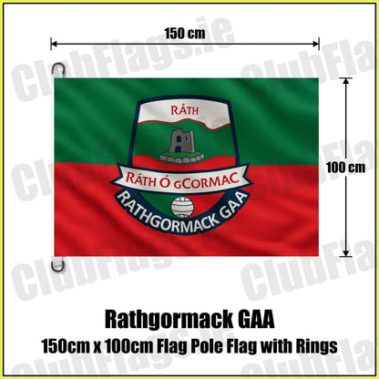 Rathgormack GAA 150cm x 100cm Flag Pole Flag with Rings - ClubFlags.ie