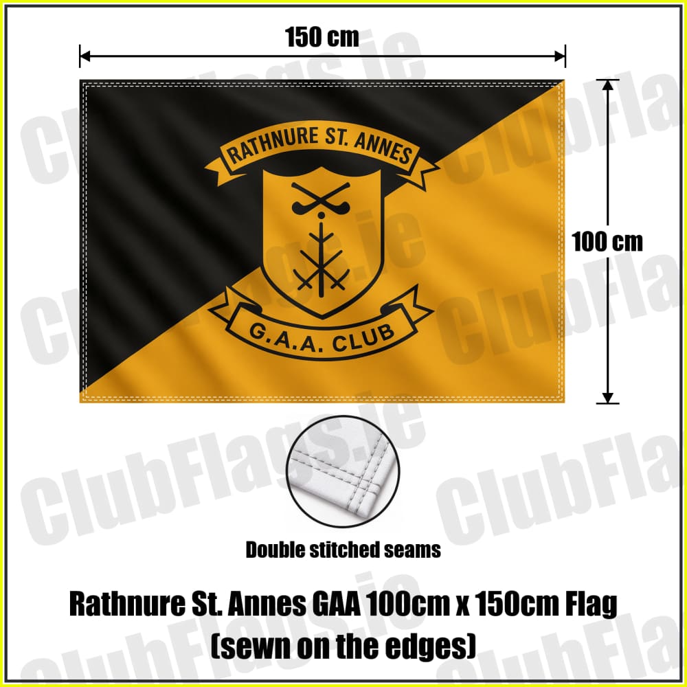 Rathnure St. Annes GAA 100cm x 150cm Flag (sewn on the edges) - ClubFlags.ie